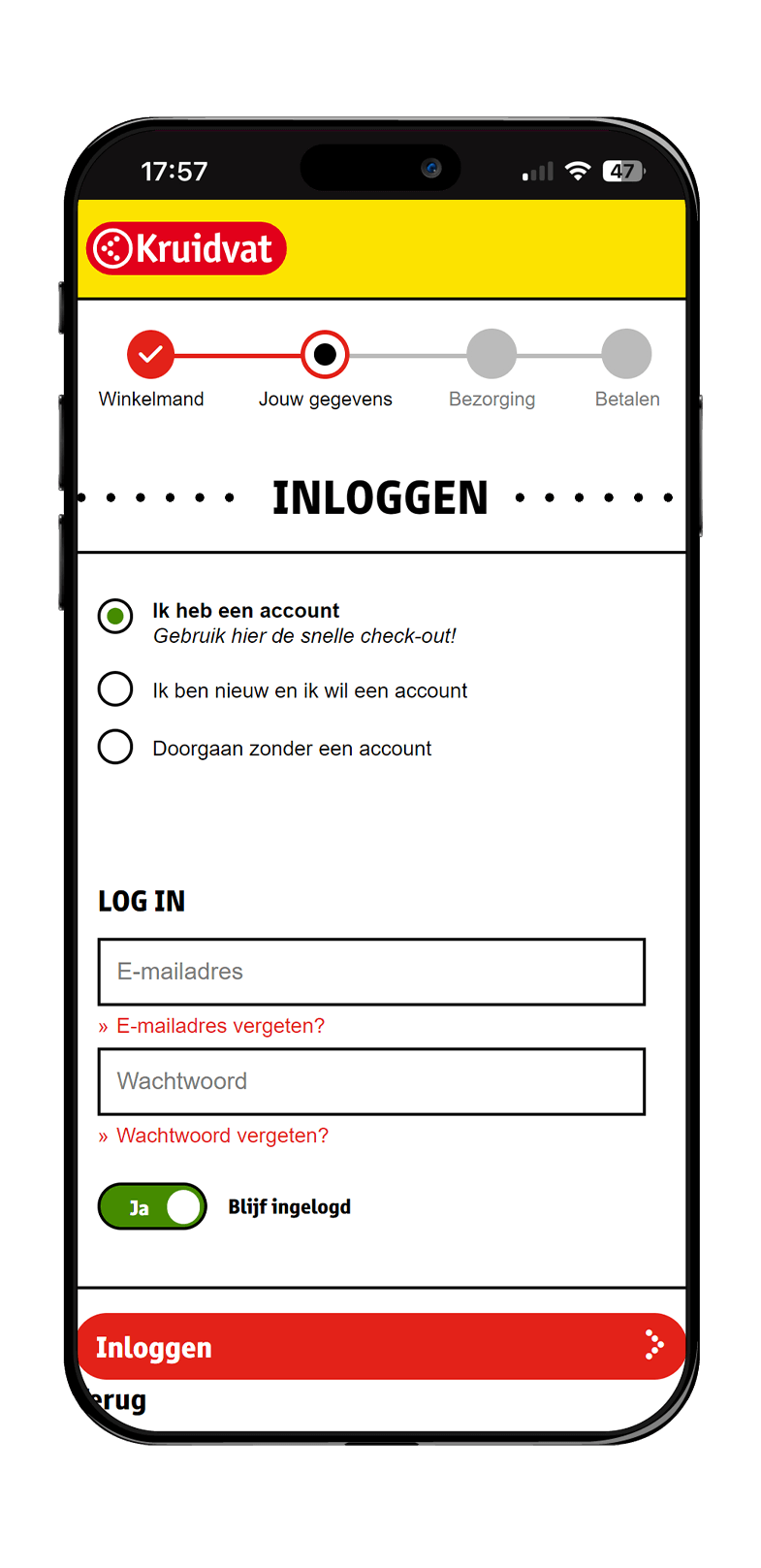 Kruidvat, Checkout Steps Optimization